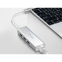Equip multifunkciós átalakító - 133481 (bemenet: usb-c, kimenet: 3x usb3.0/rj45(gigabit))