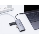 Equip notebook dokkoló - 133482 (bemenet: usb-c, kimenet: usb-c pd:60w/hdmi/3x usb3.2 gen1/tf/microsd)
