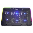 Rampage notebook hűtőpad 15,6"-ig - sixpower r9 (fém rács; 6xventi, rgb, 2xusb-a, kék led)