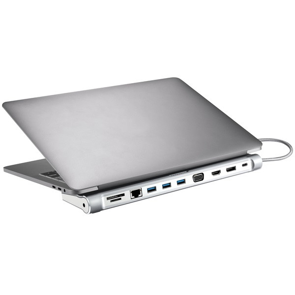 Sandberg notebook dokkoló - usb-c all-in-1 docking station (usb-c bem. / hdmi+dp+dsub+usb3.0+usb-c+rj45+audio+sd kim.)