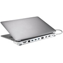 Sandberg notebook dokkoló - usb-c all-in-1 docking station (usb-c bem. / hdmi+dp+dsub+usb3.0+usb-c+rj45+audio+sd kim.)