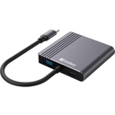 Sandberg notebook dokkoló - usb-c dock 2xhdmi+usb+pd (bemenet: usb-c; kimenet: 2xhdmi+usb-a3.0+usb-c)
