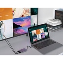 Sandberg notebook dokkoló - usb-c dock 2xhdmi+usb+pd (bemenet: usb-c; kimenet: 2xhdmi+usb-a3.0+usb-c)