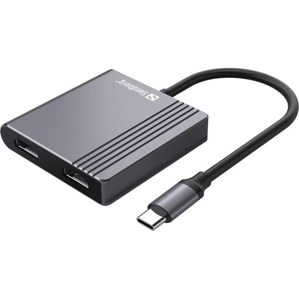 Sandberg notebook dokkoló - usb-c dock 2xhdmi+usb+pd (bemenet: usb-c; kimenet: 2xhdmi+usb-a3.0+usb-c)
