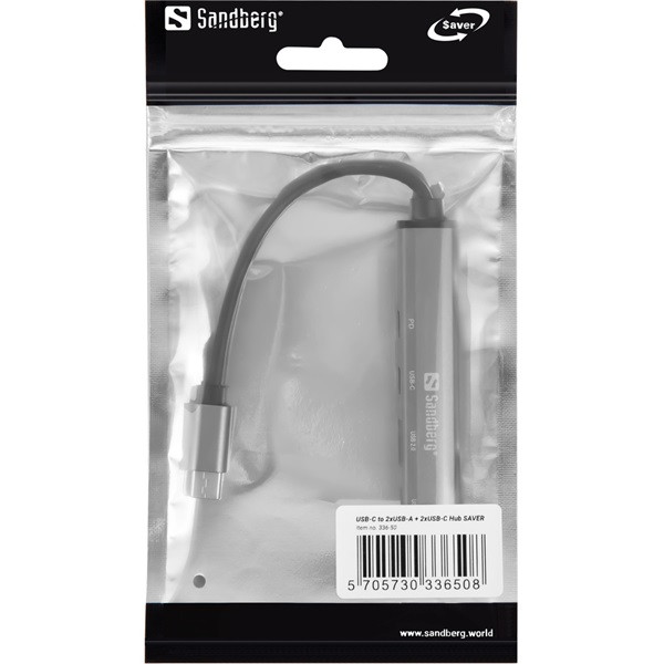 Sandberg notebook dokkoló - usb-c to 3xusb-a+2xusb-c saver