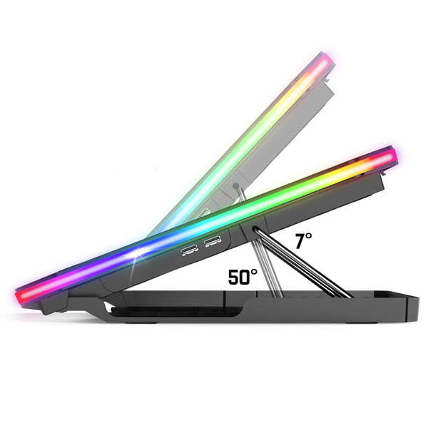 Spirit of gamer notebook hűtőpad 17"-ig - airblade 1200 rgb (18db; max. 79 m3/h; 3x11cm+3x70cm, rgb led, 2xusb2.0)