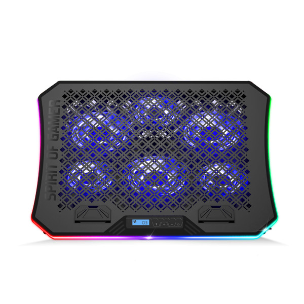 Spirit of gamer notebook hűtőpad 17"-ig - airblade 1200 rgb (18db; max. 79 m3/h; 3x11cm+3x70cm, rgb led, 2xusb2.0)