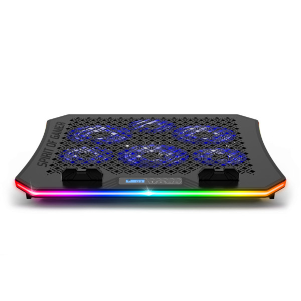 Spirit of gamer notebook hűtőpad 17"-ig - airblade 1200 rgb (18db; max. 79 m3/h; 3x11cm+3x70cm, rgb led, 2xusb2.0)