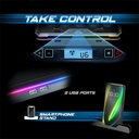 Spirit of gamer notebook hűtőpad 17"-ig - airblade 1300 rgb (25,8db; max. 169 m3/h; 10x6cm+3x8cm, rgb led, 2xusb2.0)