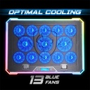 Spirit of gamer notebook hűtőpad 17"-ig - airblade 1300 rgb (25,8db; max. 169 m3/h; 10x6cm+3x8cm, rgb led, 2xusb2.0)