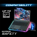 Spirit of gamer notebook hűtőpad 17"-ig - airblade 1300 rgb (25,8db; max. 169 m3/h; 10x6cm+3x8cm, rgb led, 2xusb2.0)