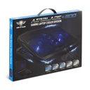 Spirit of gamer notebook hűtőpad 17"-ig - airblade 600 blue (15db; max. 95,14 m3/h; 2x12cm, led, 2xusb2.0)