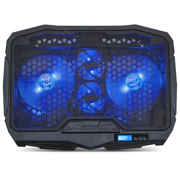Spirit of gamer notebook hűtőpad 17"-ig - airblade 600 blue (15db; max. 95,14 m3/h; 2x12cm, led, 2xusb2.0)