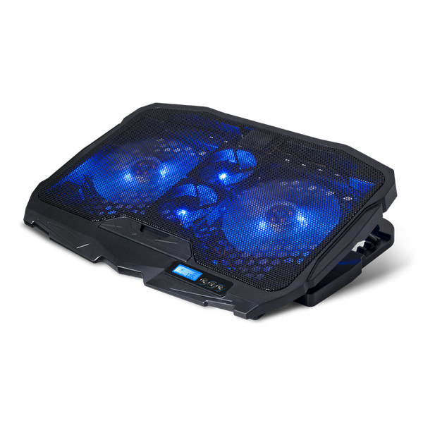 Spirit of gamer notebook hűtőpad 17"-ig - airblade 600 blue (15db; max. 95,14 m3/h; 2x12cm, led, 2xusb2.0)