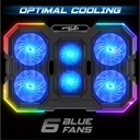 Spirit of gamer notebook hűtőpad 17"-ig - airblade 700 rgb (29db; max. 180 m3/h; 4x10cm+2x7cm, rgb led, 2xusb2.0)