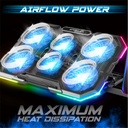 Spirit of gamer notebook hűtőpad 17"-ig - airblade 700 rgb (29db; max. 180 m3/h; 4x10cm+2x7cm, rgb led, 2xusb2.0)