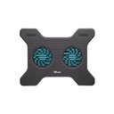 Trust notebook hűtő pad - xstream breeze (állítható dőlésszög; usb-ről működő 2x ventilátor; fekete)