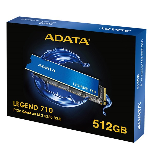 Adata ssd 512gb - legend 710 (3d tlc, m.2 pcie gen 3x4, r:2400 mb/s, w:1000 mb/s)