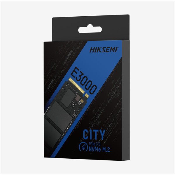 Hikvision hiksemi ssd 256gb - e3000 city (3d tlc, m.2 pcie gen 3x4, nvme, r:3230mb/s, w:1240mb/s)
