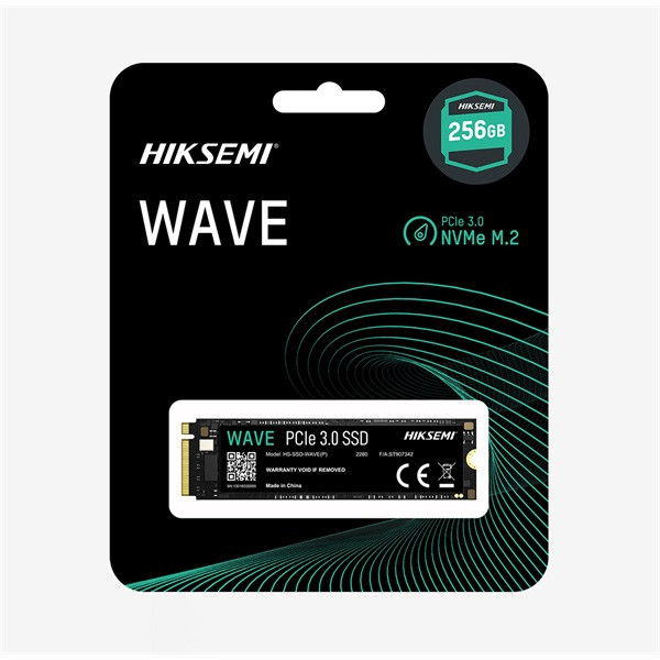 Hikvision hiksemi ssd 256gb - wave (3d tlc, m.2 pcie gen 3x4, nvme, r:2280 mb/s, w:1800 mb/s)