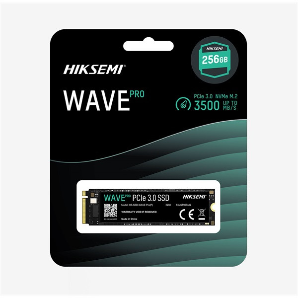 Hikvision hiksemi ssd 512gb - wave pro (3d tlc, m.2 pcie gen 3x4, nvme, r:3500 mb/s, w:1800 mb/s)