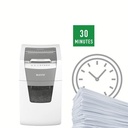 Iratmegsemmisítő, mikrokonfetti, 150 lap, LEITZ "IQ AutoFeed Office 150 P5 Pro"