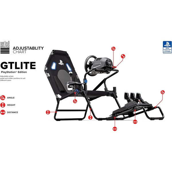 Next level racing szimulátor cockpit - gt-lite playstation edition (formula ülés; tartó konzolok)