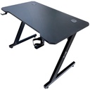 The g-lab gamer asztal - k-desk-cobalt (113x60cm, fém, pohártartó, fejhallgatótartó, fekete)