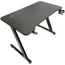 The g-lab gamer asztal - k-desk-cobalt (113x60cm, fém, pohártartó, fejhallgatótartó, fekete)