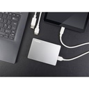 Toshiba külső hdd 2.5" - 1tb canvio flex ezüst (usb3.2 gen 1. (usb-a, usb type-c; ~5gbps; exfat+; mac kompatibilis)