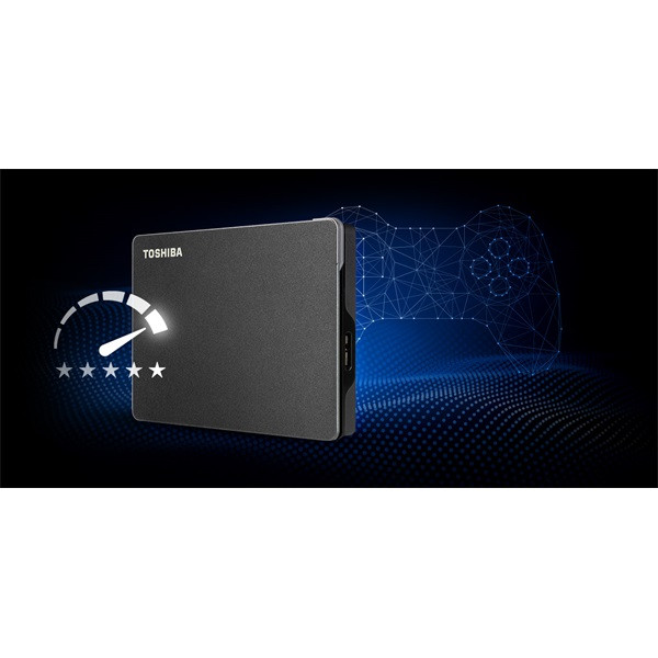 Toshiba külső hdd 2.5" - 1tb canvio gaming fekete (usb3.2 gen 1.; ~5gbps; exfat)