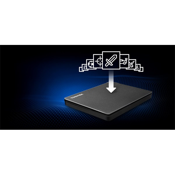 Toshiba külső hdd 2.5" - 1tb canvio gaming fekete (usb3.2 gen 1.; ~5gbps; exfat)
