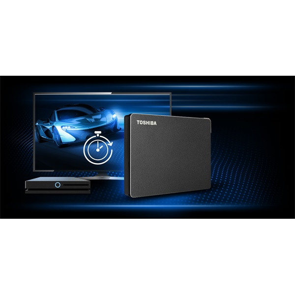 Toshiba külső hdd 2.5" - 2tb canvio gaming fekete (usb3.2 gen 1.; ~5gbps; exfat)