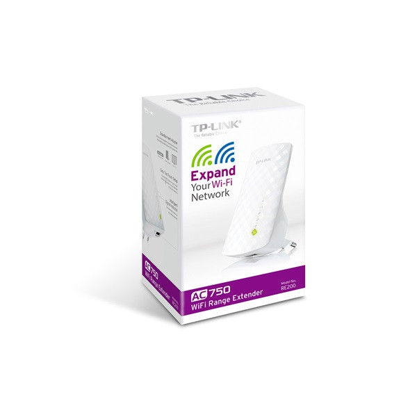 Tp-link range extender wifi ac750 - re200 (433mbps 5ghz + 300mbps 2.4ghz)