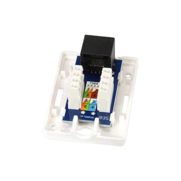 Equip fali aljzat - 235113 (1 port, cat5e, utp, fehér)