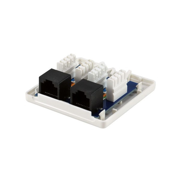 Equip fali aljzat - 235114 (2 port, cat5e, utp, fehér)
