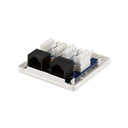 Equip fali aljzat - 235114 (2 port, cat5e, utp, fehér)