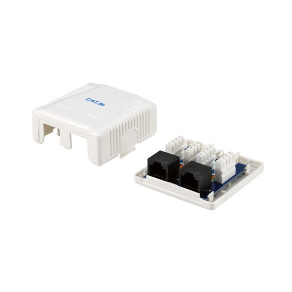 Equip fali aljzat - 235114 (2 port, cat5e, utp, fehér)