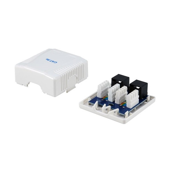 Equip fali aljzat - 235114 (2 port, cat5e, utp, fehér)