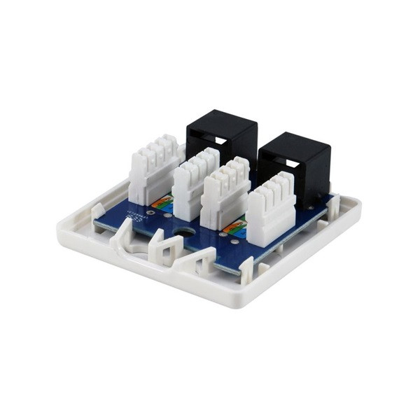Equip fali aljzat - 235114 (2 port, cat5e, utp, fehér)