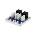 Equip fali aljzat - 235114 (2 port, cat5e, utp, fehér)