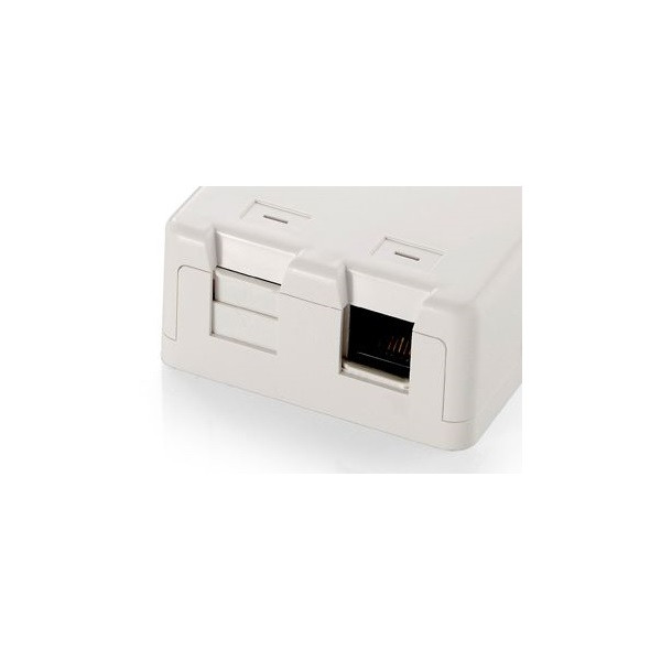 Equip keystone fali aljzat - 125122 (2 port, cat5e/cat6/cat6a, árnyékolatlan, porvédő, fehér)