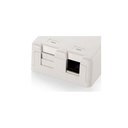 Equip keystone fali aljzat - 125122 (2 port, cat5e/cat6/cat6a, árnyékolatlan, porvédő, fehér)