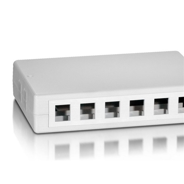 Equip keystone fali aljzat - 125460 (12 port, cat5e/cat6/cat6a, fehér)
