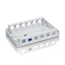 Equip keystone fali aljzat - 125460 (12 port, cat5e/cat6/cat6a, fehér)
