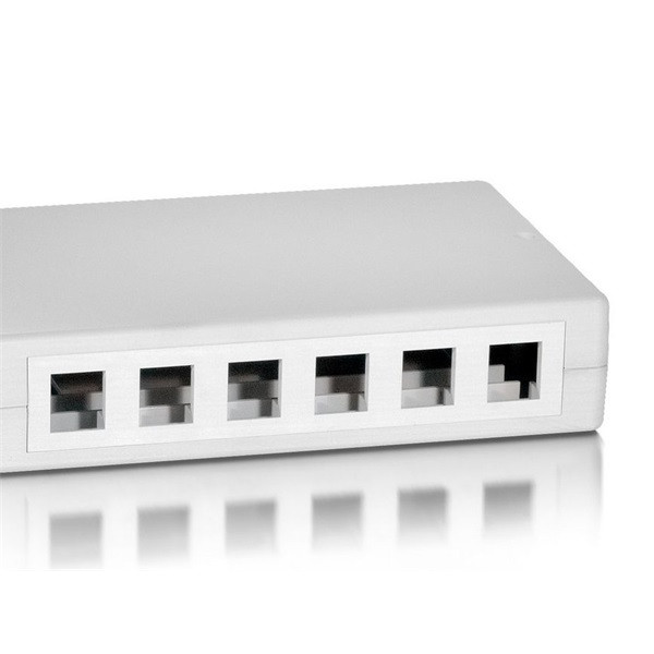 Equip keystone fali aljzat - 125460 (12 port, cat5e/cat6/cat6a, fehér)