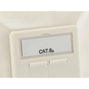 Equip keystone süllyeszthető csatlakozó aljzat - 125772 (2 port, cat6a, stp, 80x80mm, fehér) 5db/csomag