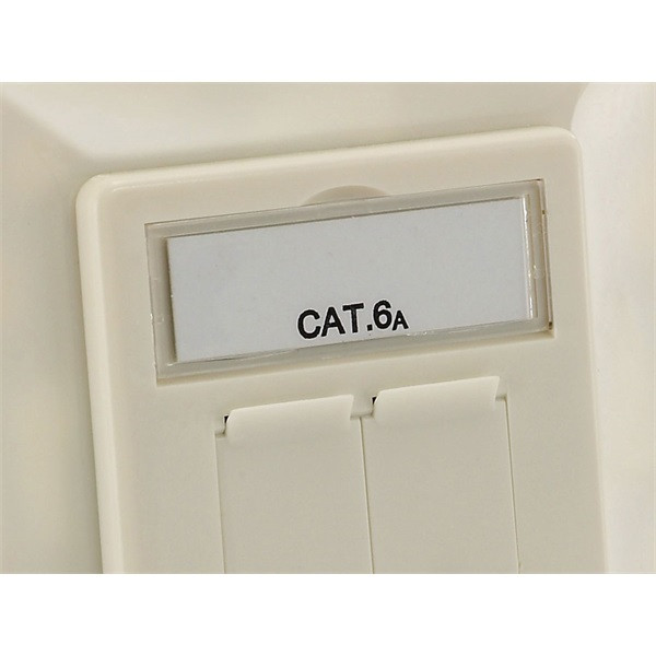 Equip keystone süllyeszthető csatlakozó aljzat - 125775 (2 port, cat6a, stp, 80x80mm, fehér) 5db/csomag
