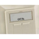 Equip keystone süllyeszthető csatlakozó aljzat - 125775 (2 port, cat6a, stp, 80x80mm, fehér) 5db/csomag