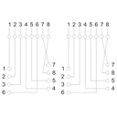 Vez fali aljzat - 05385 (cat5e, utp, 2xrj45, árnyékolatlan, fehér)
